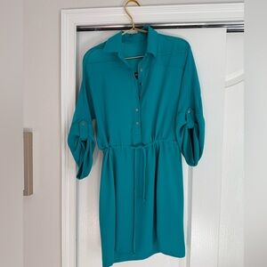 Bebe Teal Mini Dress